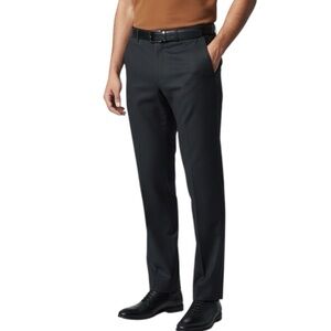Savane Dress Pants NEW 38x30 Expandable/Waist Charcoal Flat Front Straight Fit